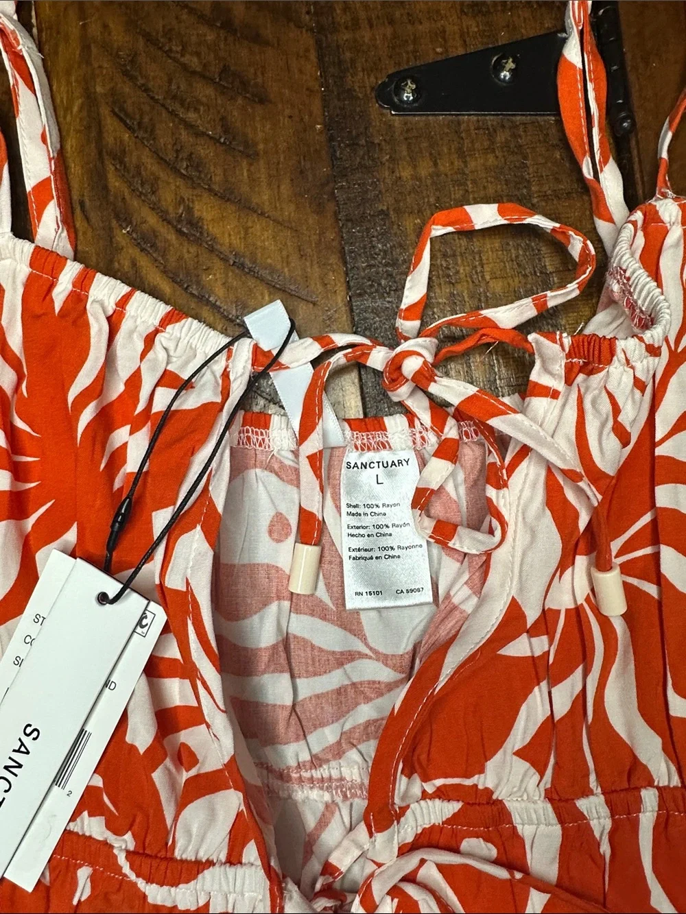 Sanctuary Women's Sol Searcher Mini Column Swim Cover Up Dress in NWT SZ Large